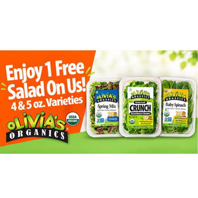 Free Olivia’s Organics Salad